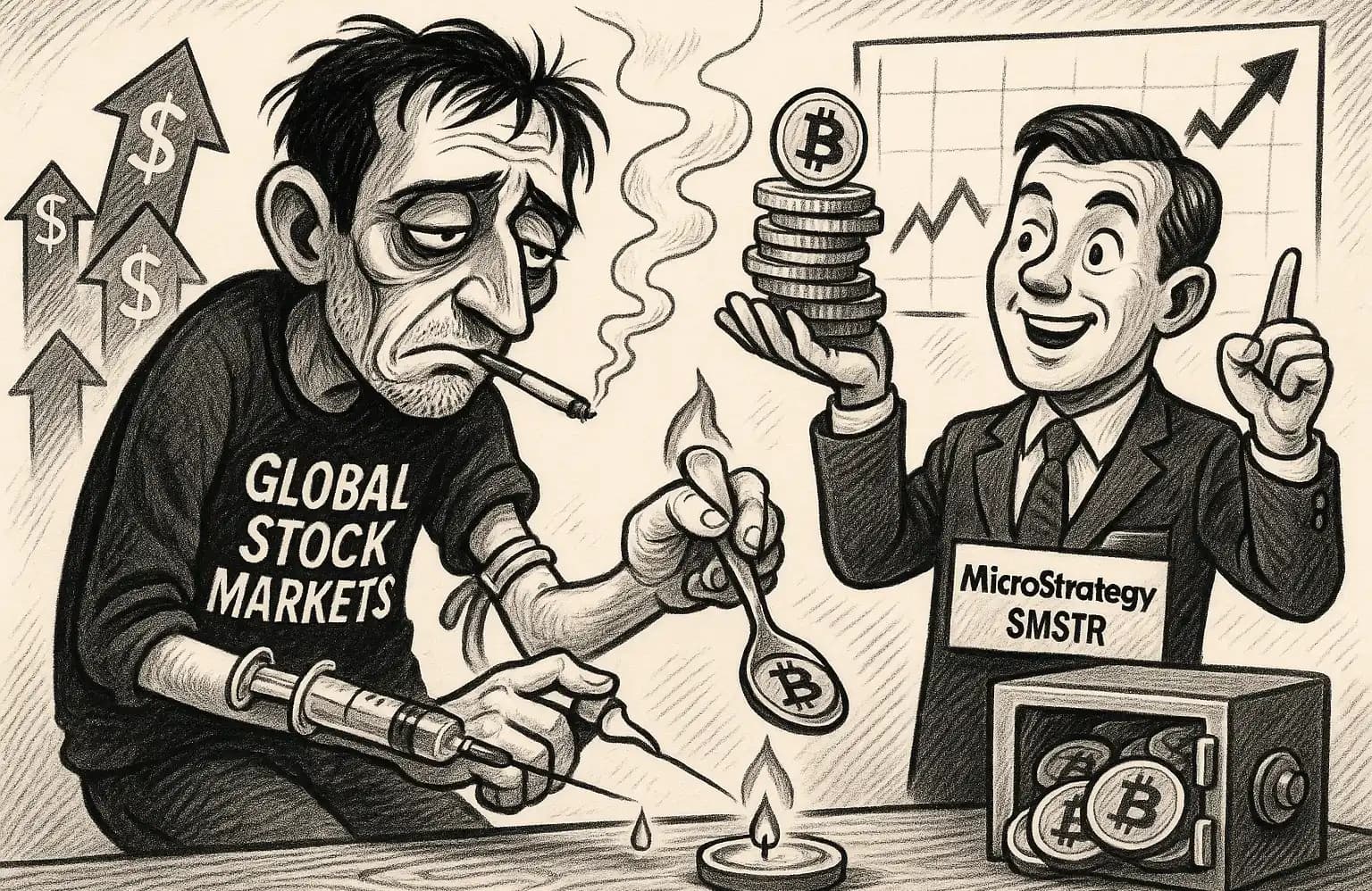 Stock Market Inflow to "Bitcoin Fentanyl"