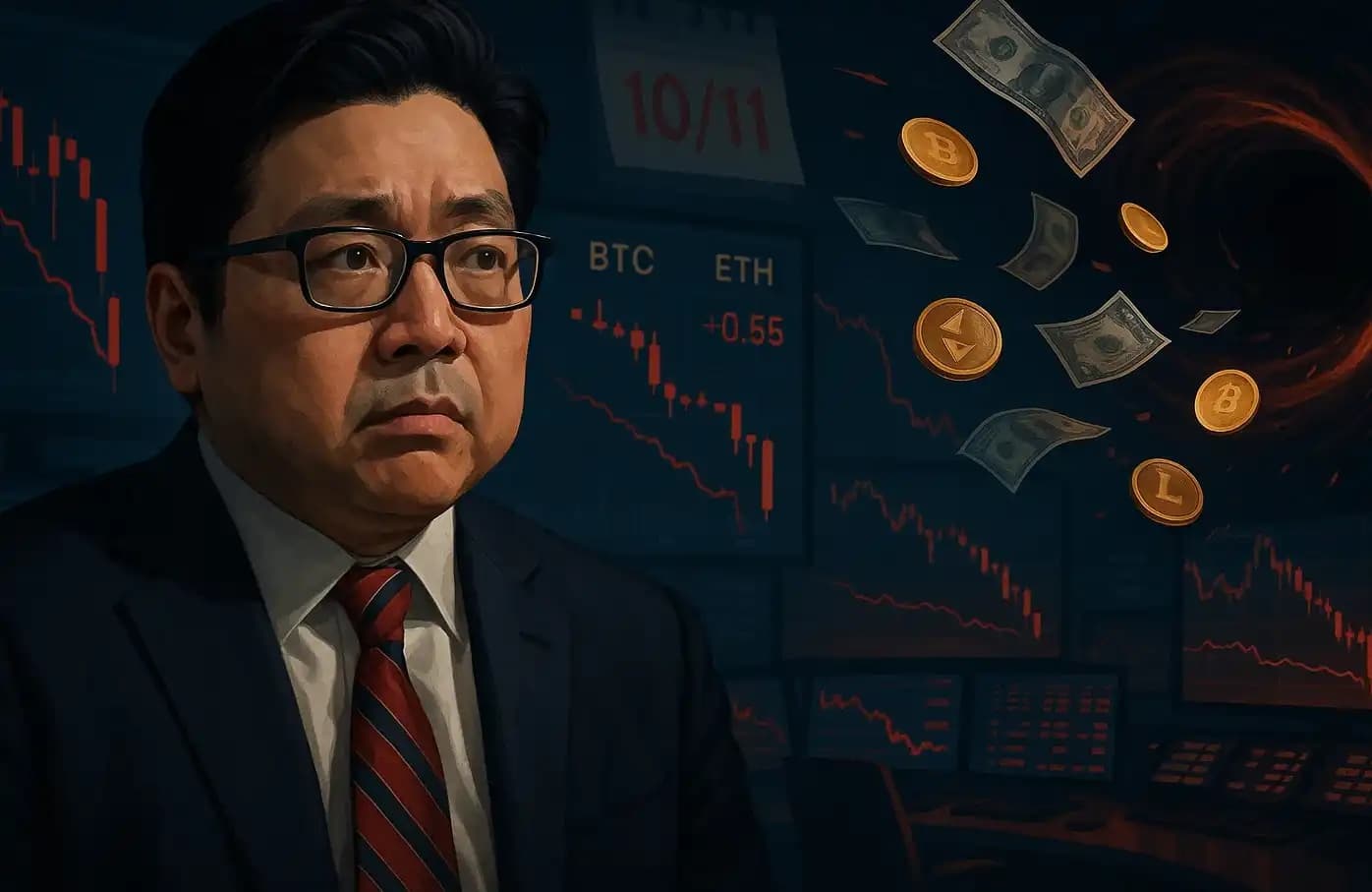 Tom Lee Reveals: Market Crash Stemmed from 10/11 Liquidity Drought, Market Makers Selling Off to Fill "Financial Black Hole"