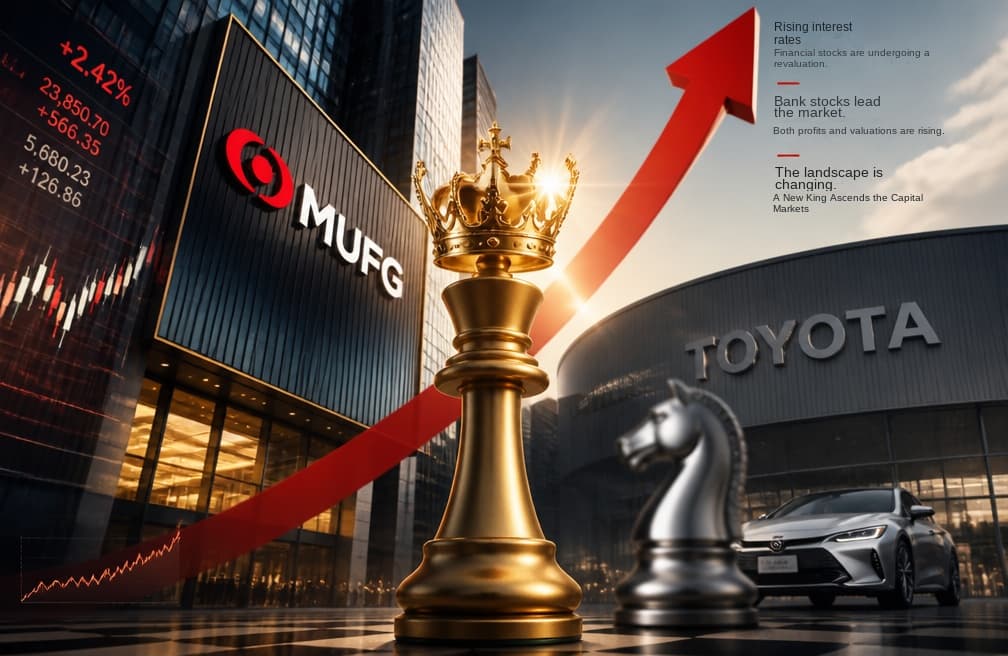 On the flip side of Rate Hike, Mitsubishi UFJ Financial Overtakes Toyota to Become Japan's Top Stock