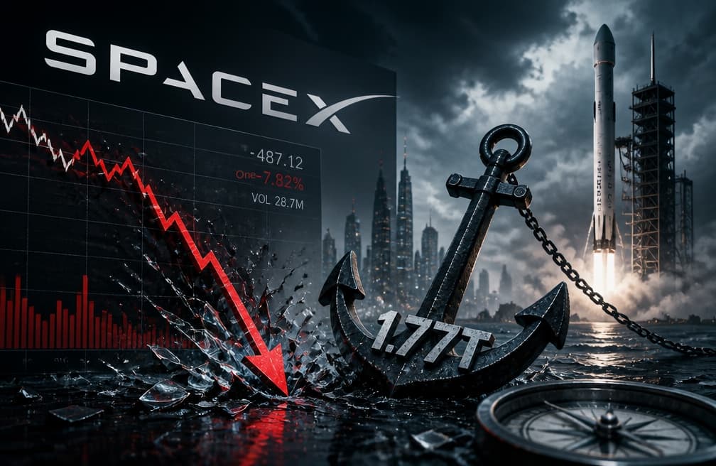SpaceX Plunges During Trading Hours, $177 Billion Valuation Starts to Shift