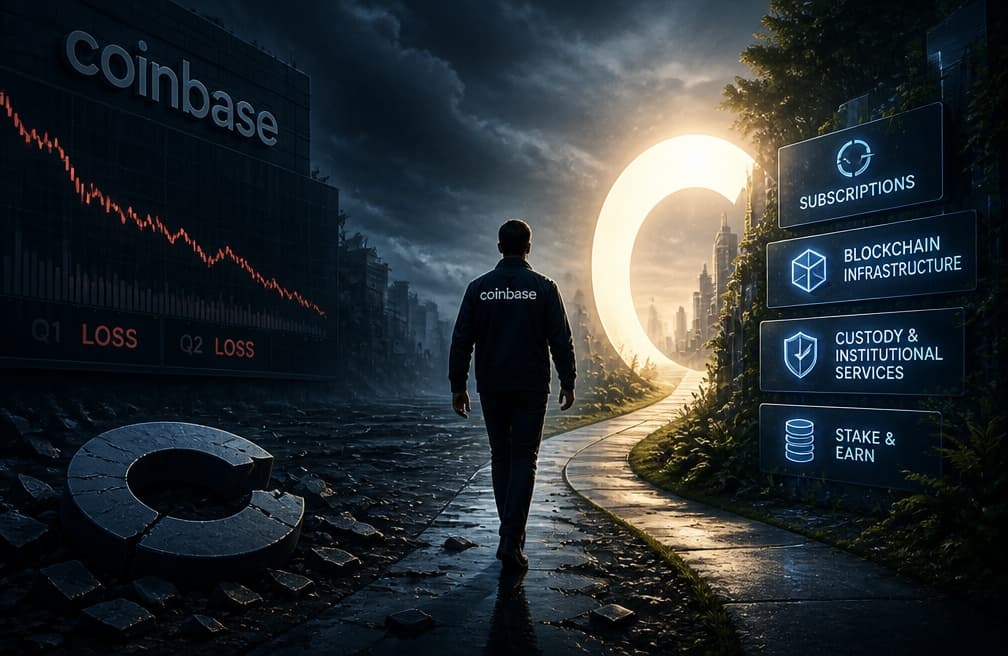 After posting losses for two consecutive quarters, Coinbase is looking beyond trading