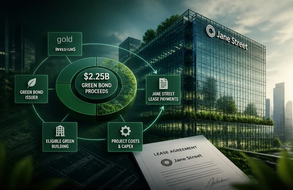 A $2.25 billion Green Bond, How Jane Street's Lease Made Its Way into the Financing Structure