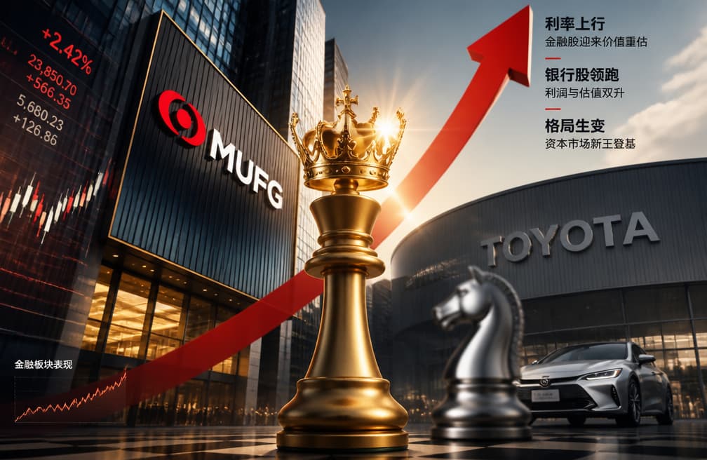 加息的另一面，三菱日联金融超越丰田成为日本股王