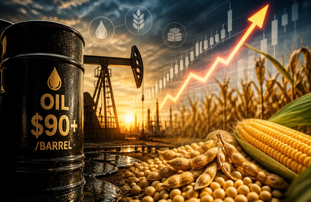 The oil price has reached $90, how long can soybeans and corn keep up?
