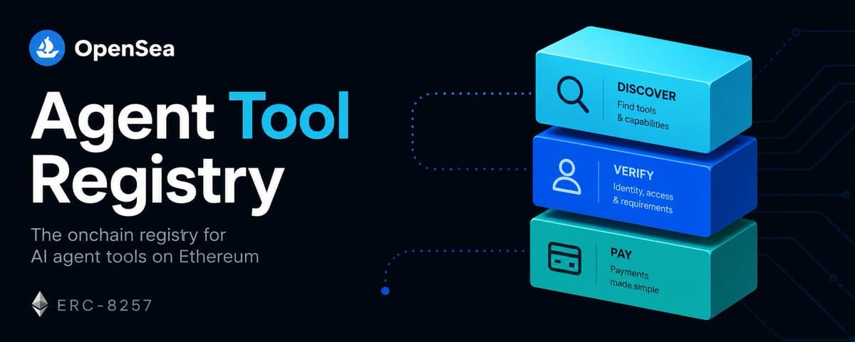OpenSea 推出 ERC-8257：AI Agent 的工具商店，买个 NFT 就能解锁 API