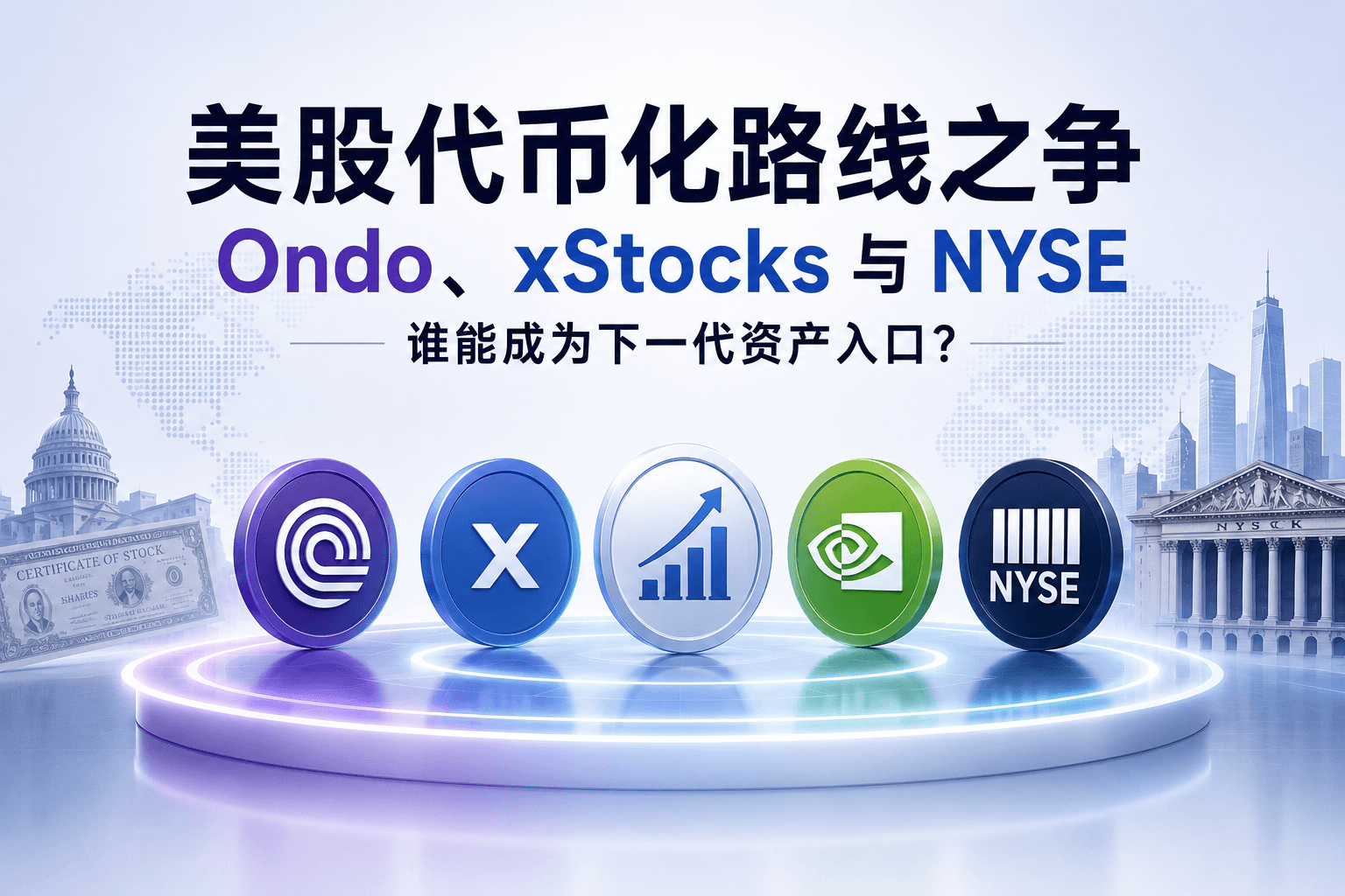 美股代币化路线之争：Ondo、xStocks 与 NYSE 谁能成为下一代资产入口？