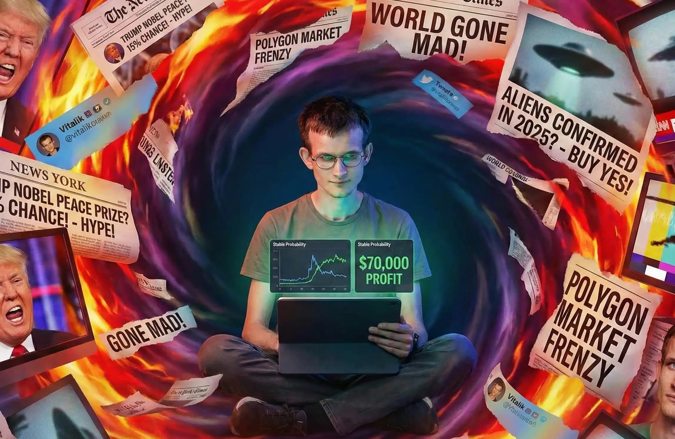 We have identified Vitalik's Polymarket account through analysis