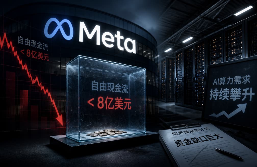 Meta's free cash flow is now less than $800 million, not enough to buy two days' worth of servers