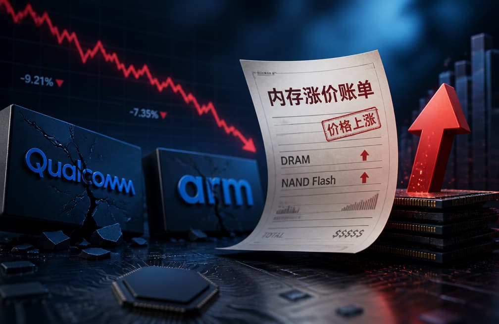高通、Arm齐跌:内存涨价的账单,终于寄到手机芯片公司了