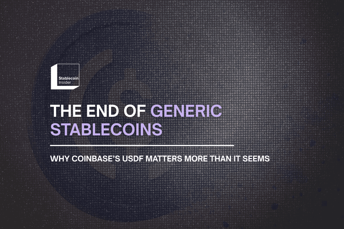 The End of Generic Stablecoins: Why Coinbase’s USDF Matters More Than It Seems