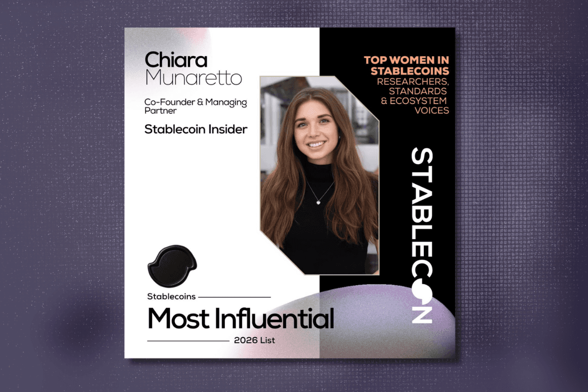 We Co-Founder Chiara Munaretto Recognized Among the Most Influential Figures in the Global Stablecoin Ecosystem