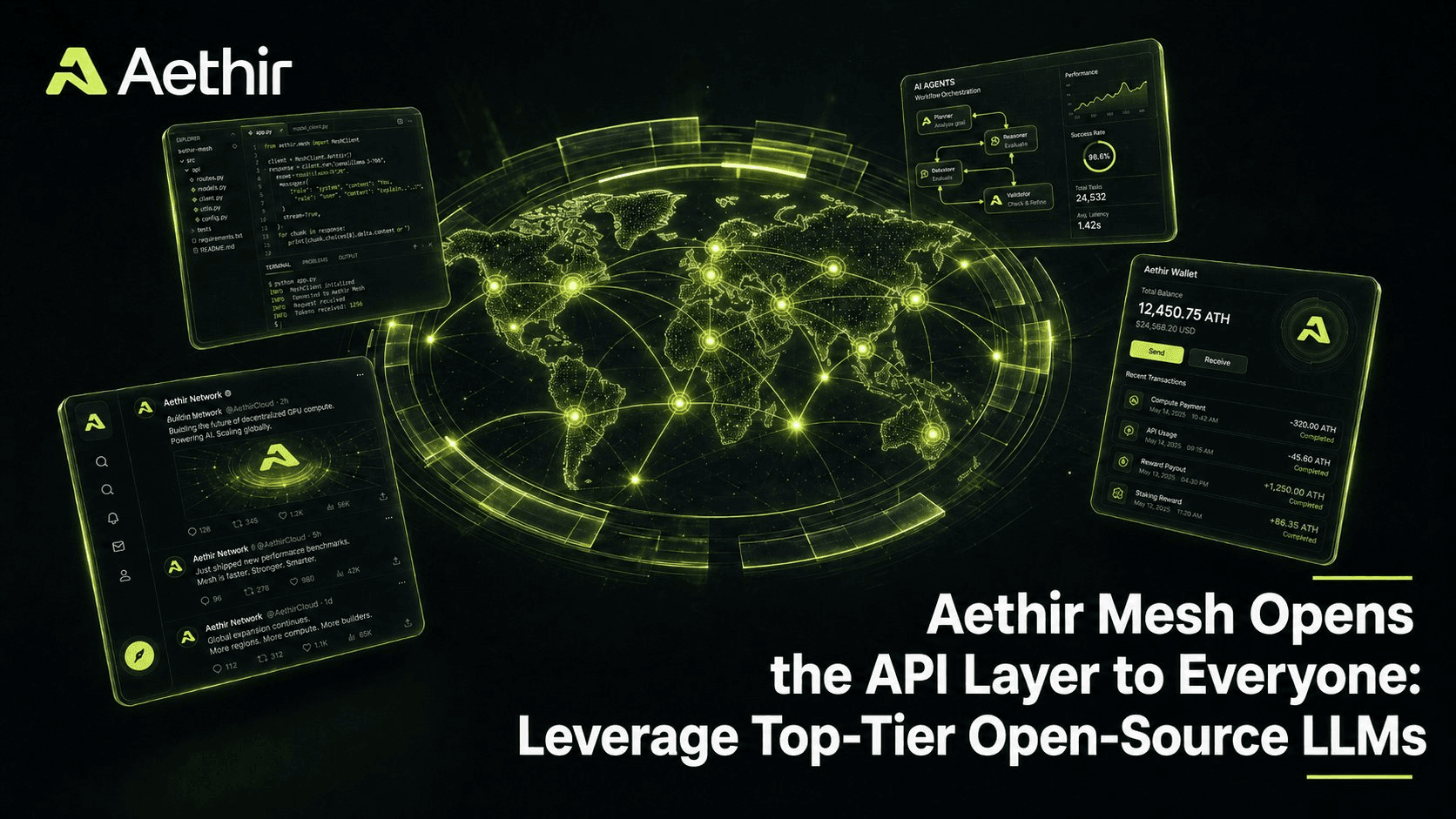 Aethir Mesh 正式开放:自有算力直供推理,11 款顶级开源模型统一 API 接入