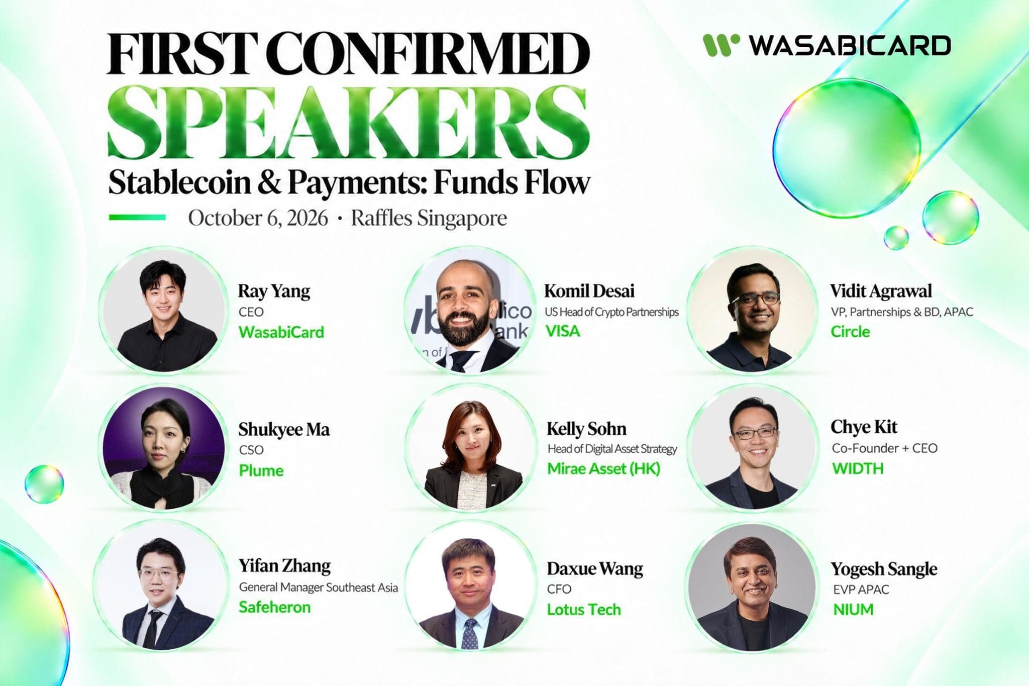 On the Eve of TOKEN2049 Singapore, WasabiCard Brings Together Stablecoin Payment Providers to Discuss New Trends in Global Capital Flows